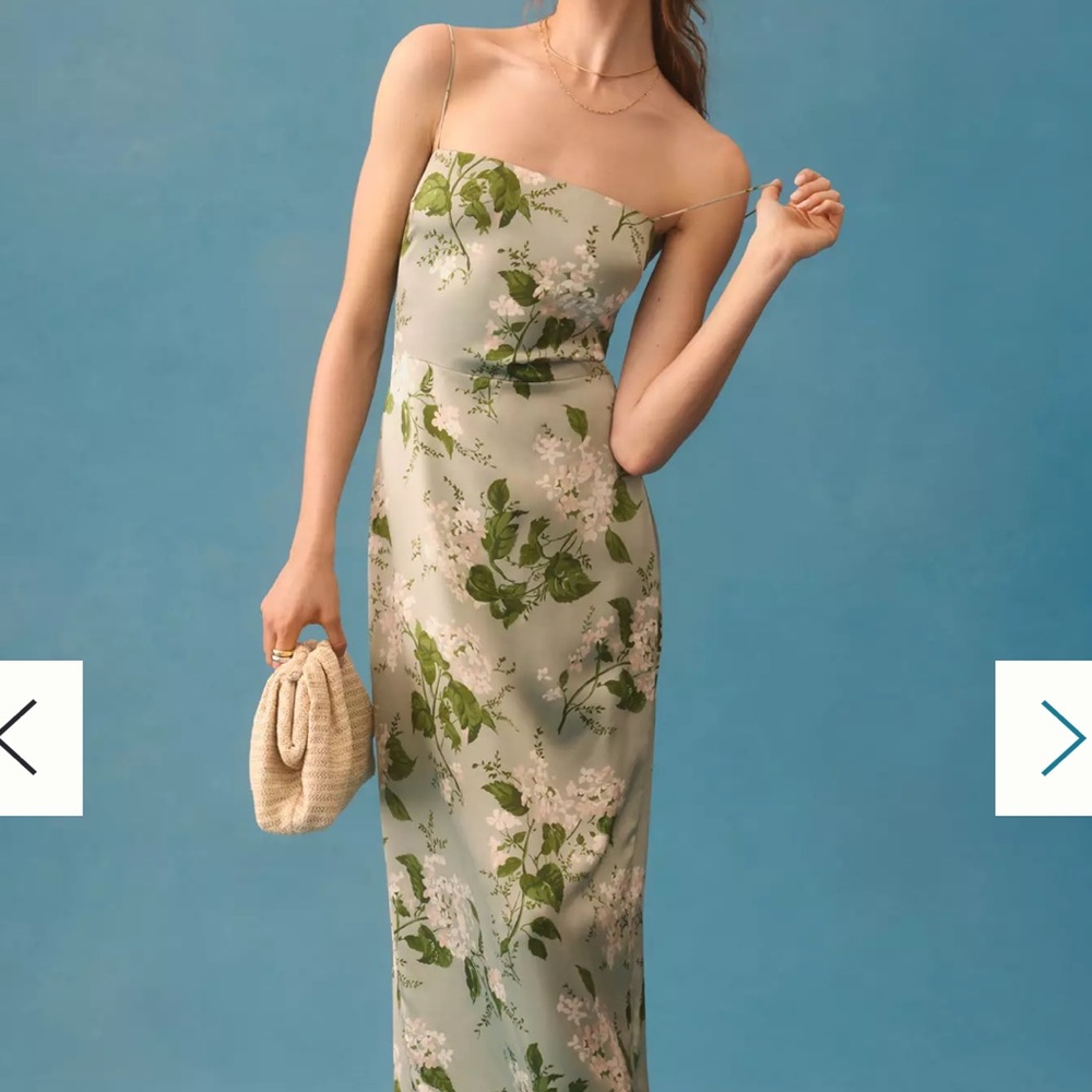 Reformation Frankie Silk Maxi Dress - Size 4P